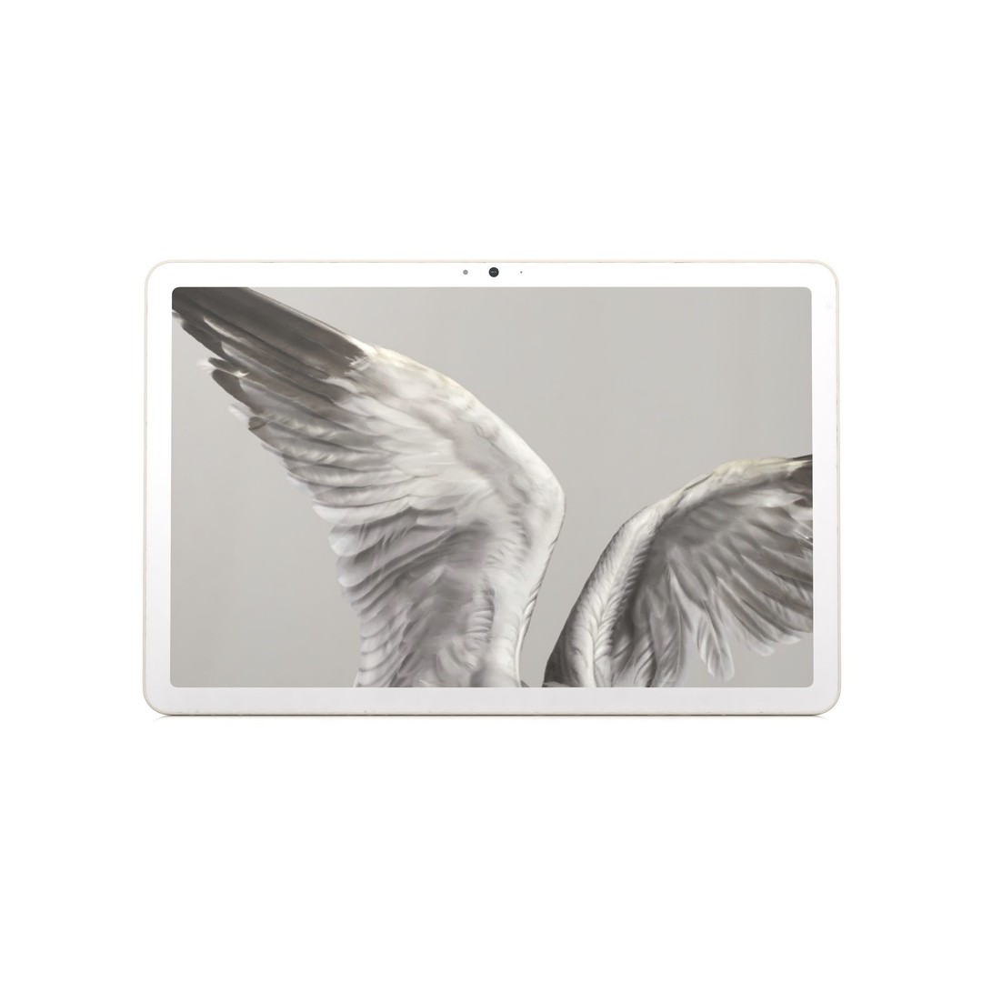 Google Pixel Tablet 3D Model – Low Poly Porcelain Design, FBX, OBJ - View 3