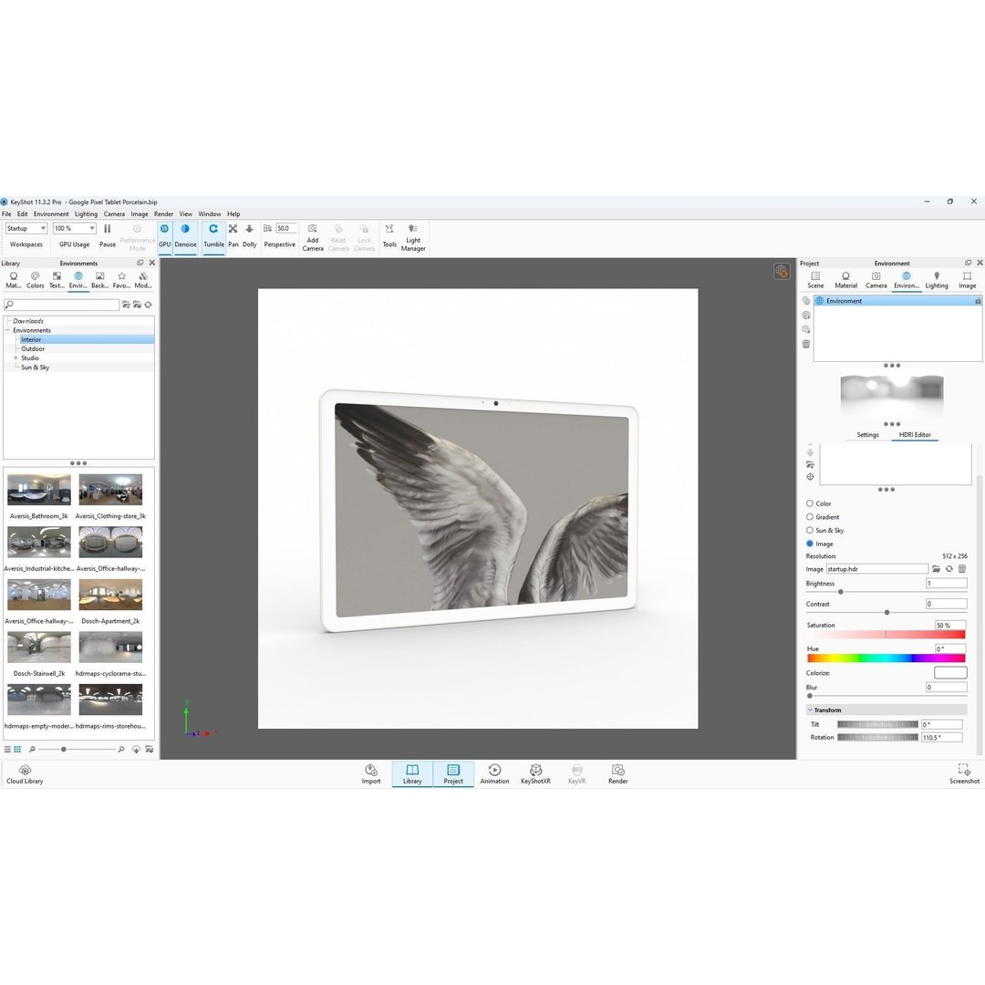 Google Pixel Tablet 3D Model – Low Poly Porcelain Design, FBX, OBJ - View 30