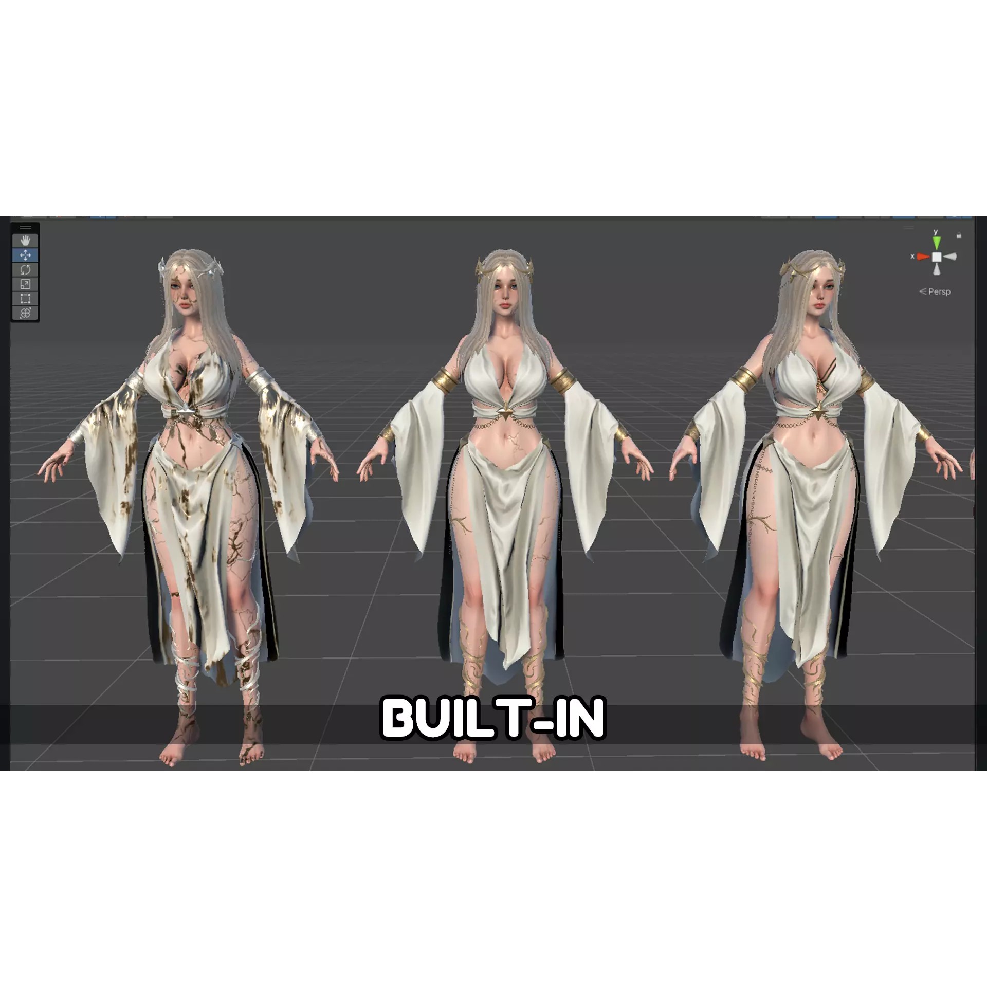 High Priestess - Low-Poly Game-Ready 3D Model - View 16