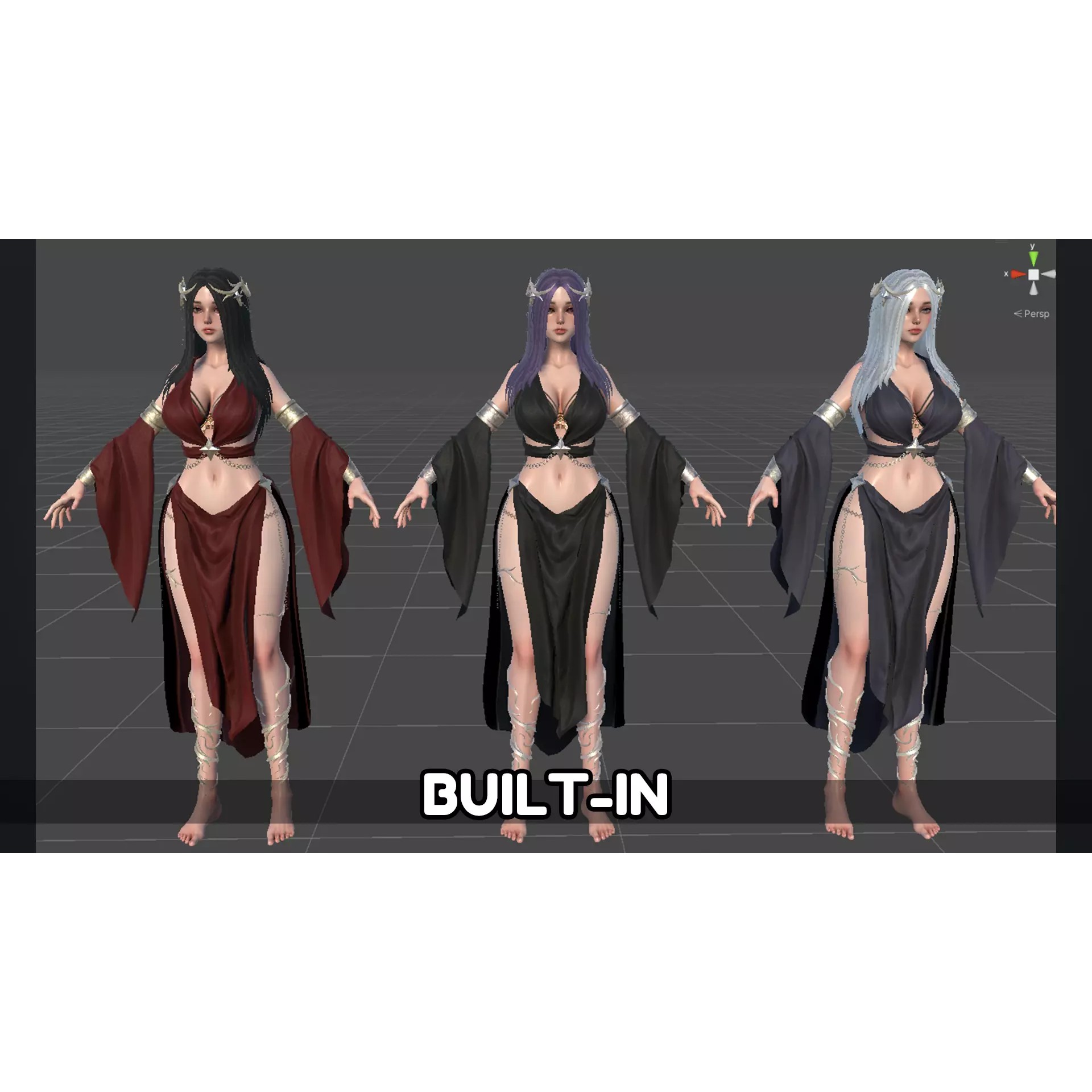 High Priestess - Low-Poly Game-Ready 3D Model - View 18