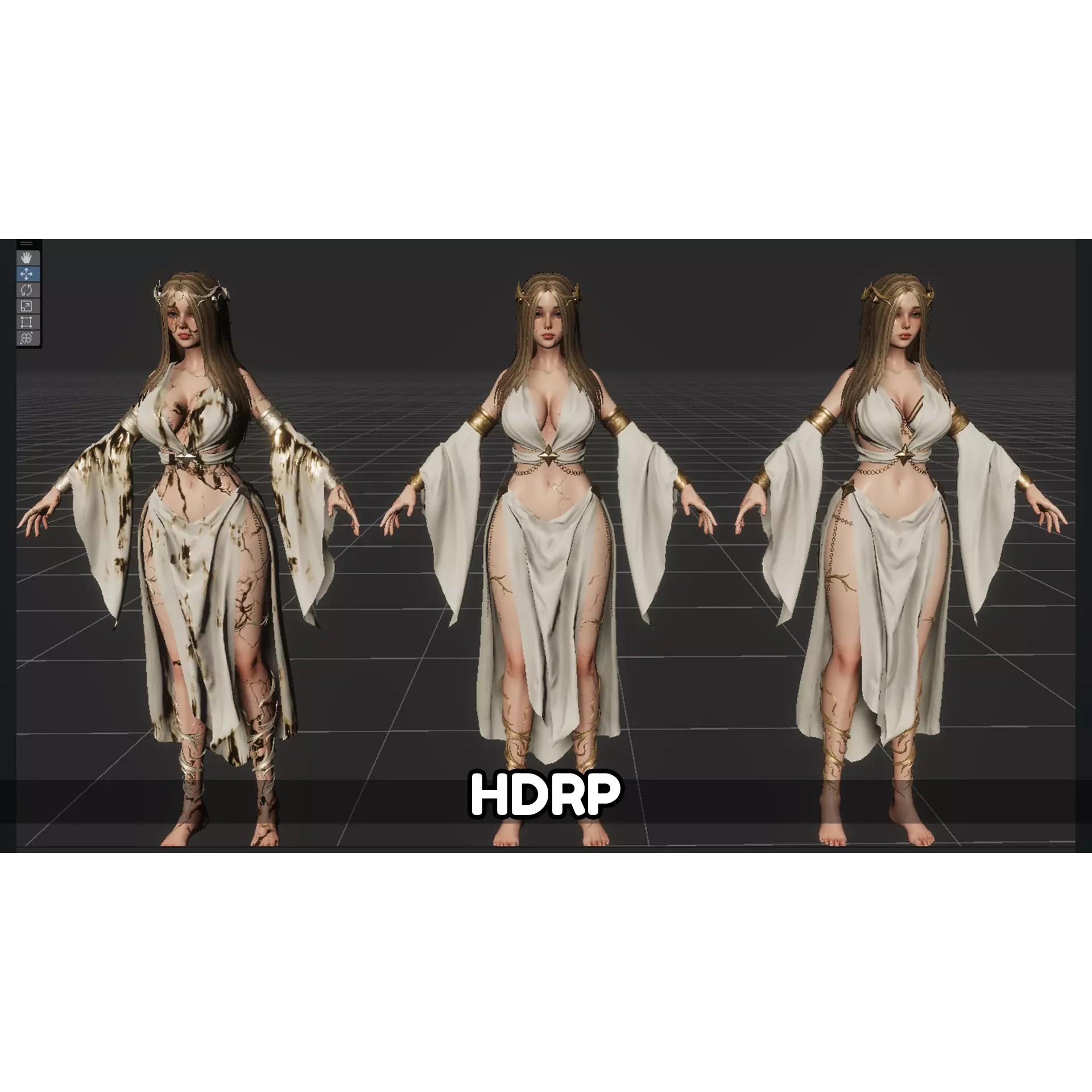 High Priestess - Low-Poly Game-Ready 3D Model - View 19