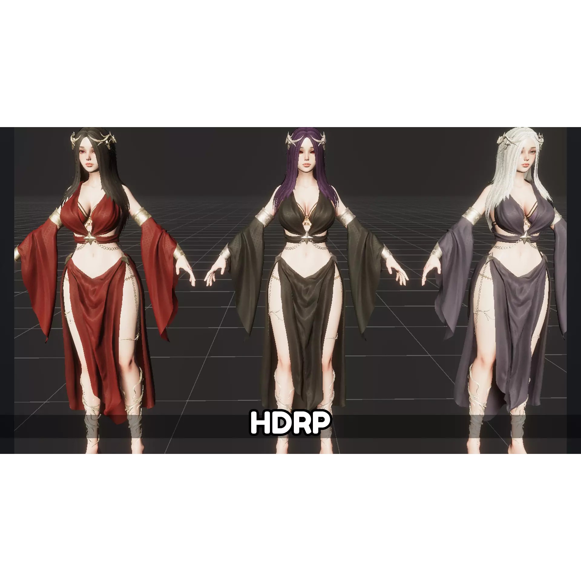 High Priestess - Low-Poly Game-Ready 3D Model - View 20