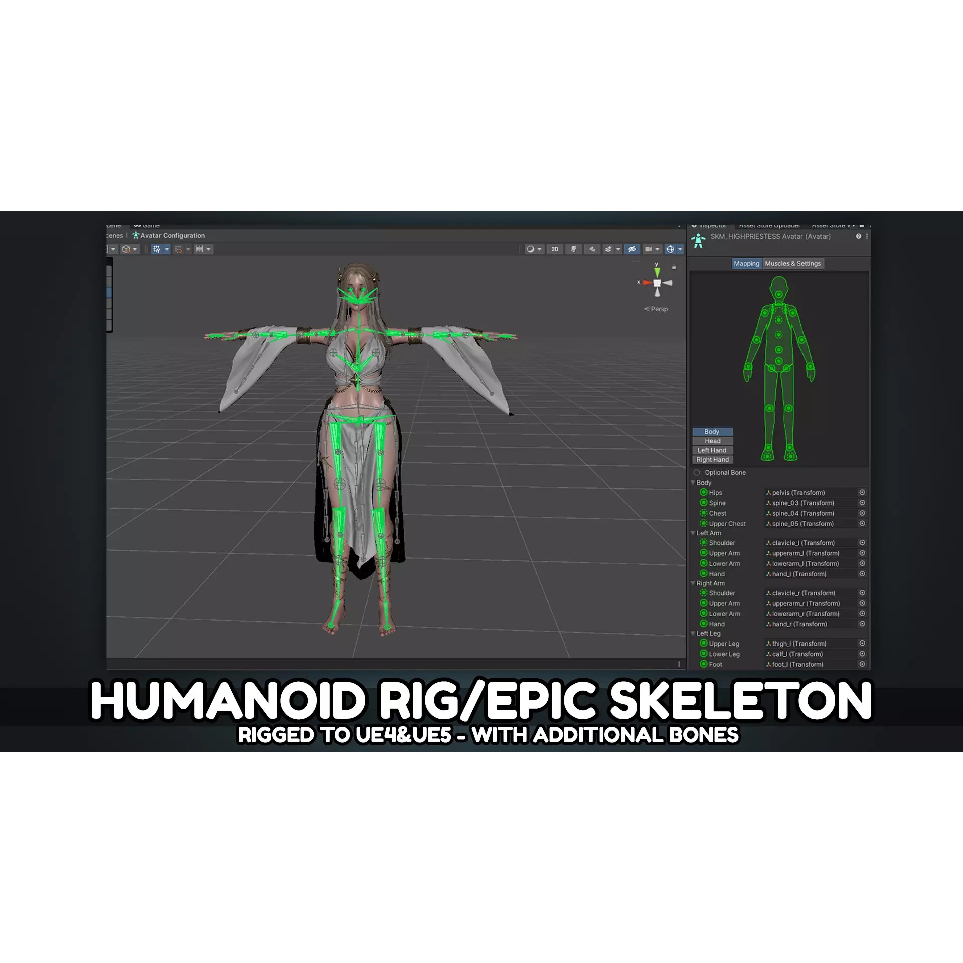 High Priestess - Low-Poly Game-Ready 3D Model - View 9