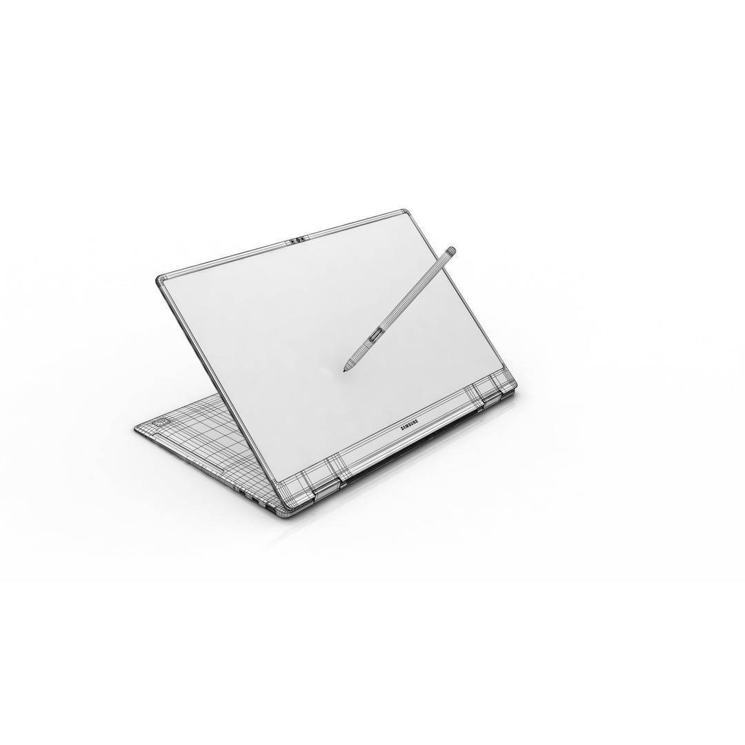 Samsung Galaxy Book5 Pro 360 3D Model – Low Poly Game Asset, FBX, OBJ - View 23