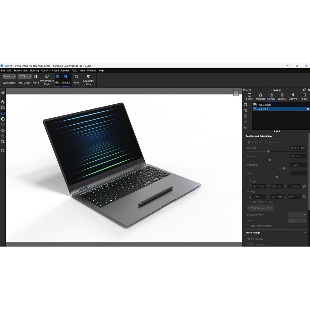 Samsung Galaxy Book5 Pro 360 3D Model – Low Poly Game Asset, FBX, OBJ - View 30
