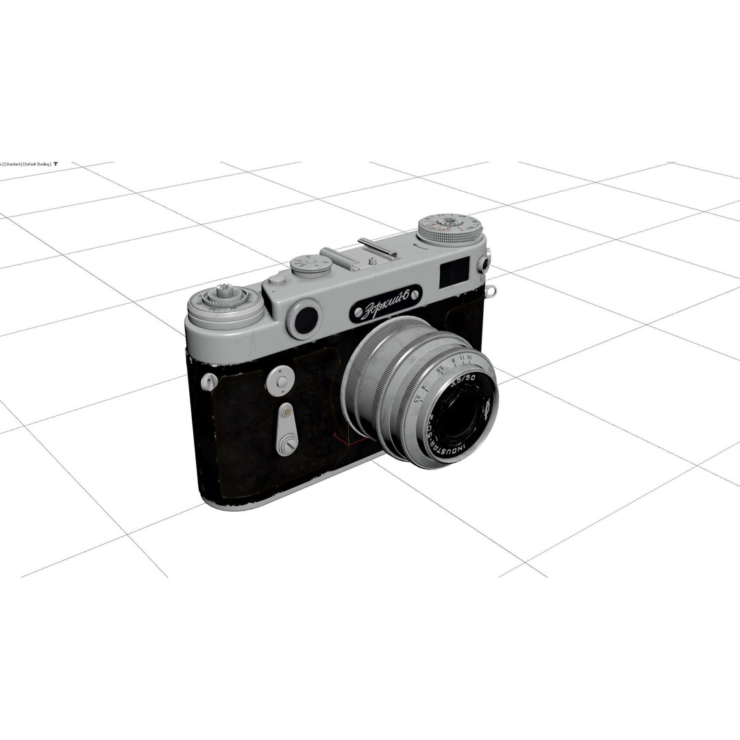 Zorki-6 Film Camera 3D Model – Vintage Rangefinder, PBR Textures