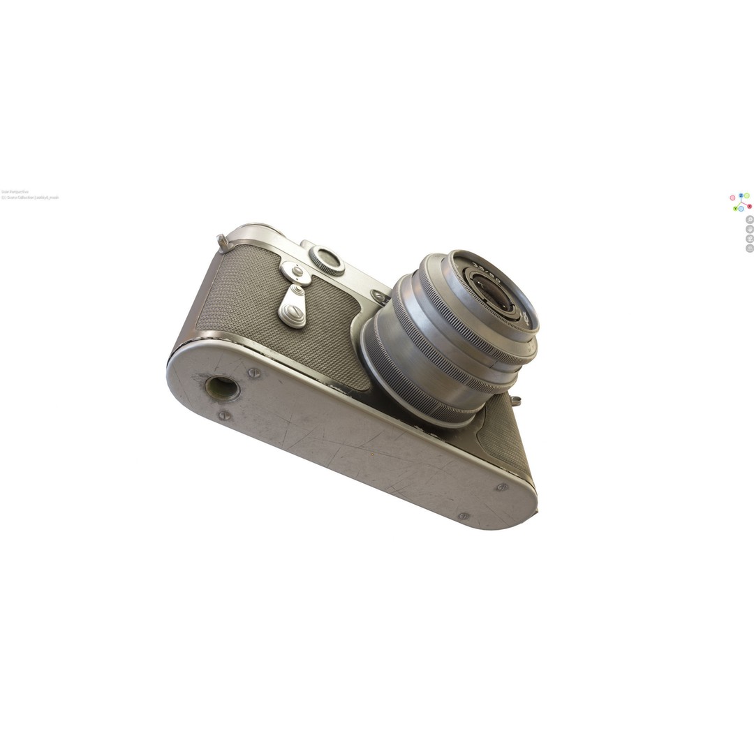 Zorki-6 Film Camera 3D Model – Vintage Rangefinder, PBR Textures - View 18