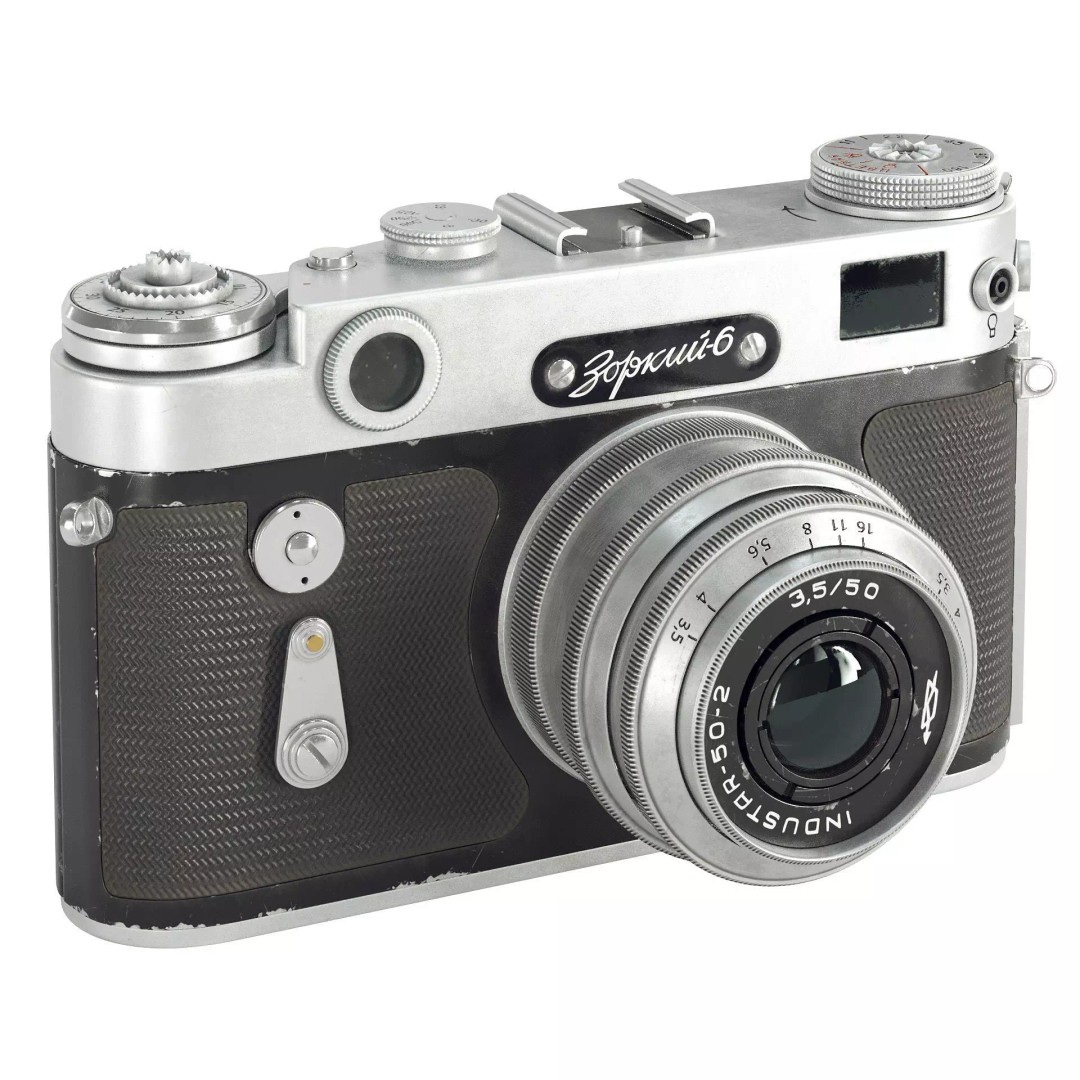 Zorki-6 Film Camera 3D Model – Vintage Rangefinder, PBR Textures - View 2
