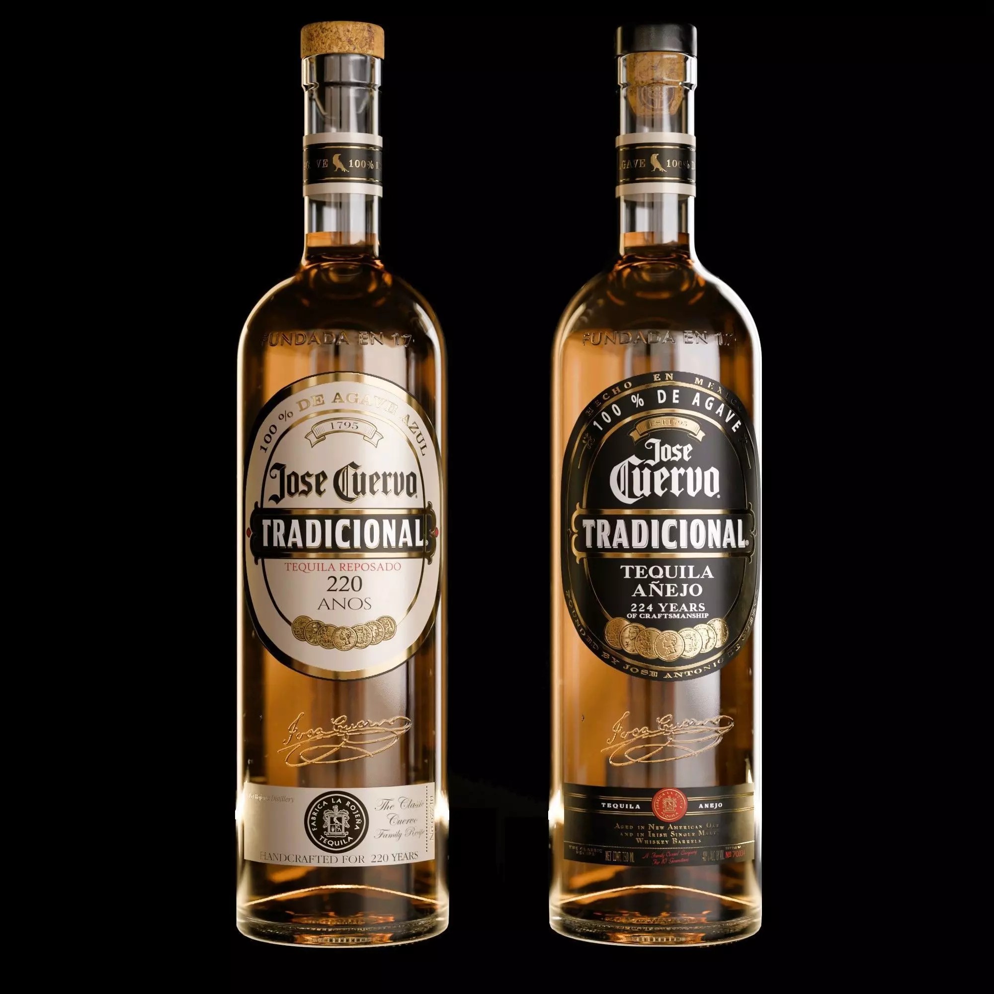 Jose Cuervo Alcohol Bottle - PBR Game-Ready 3D Model - View 3