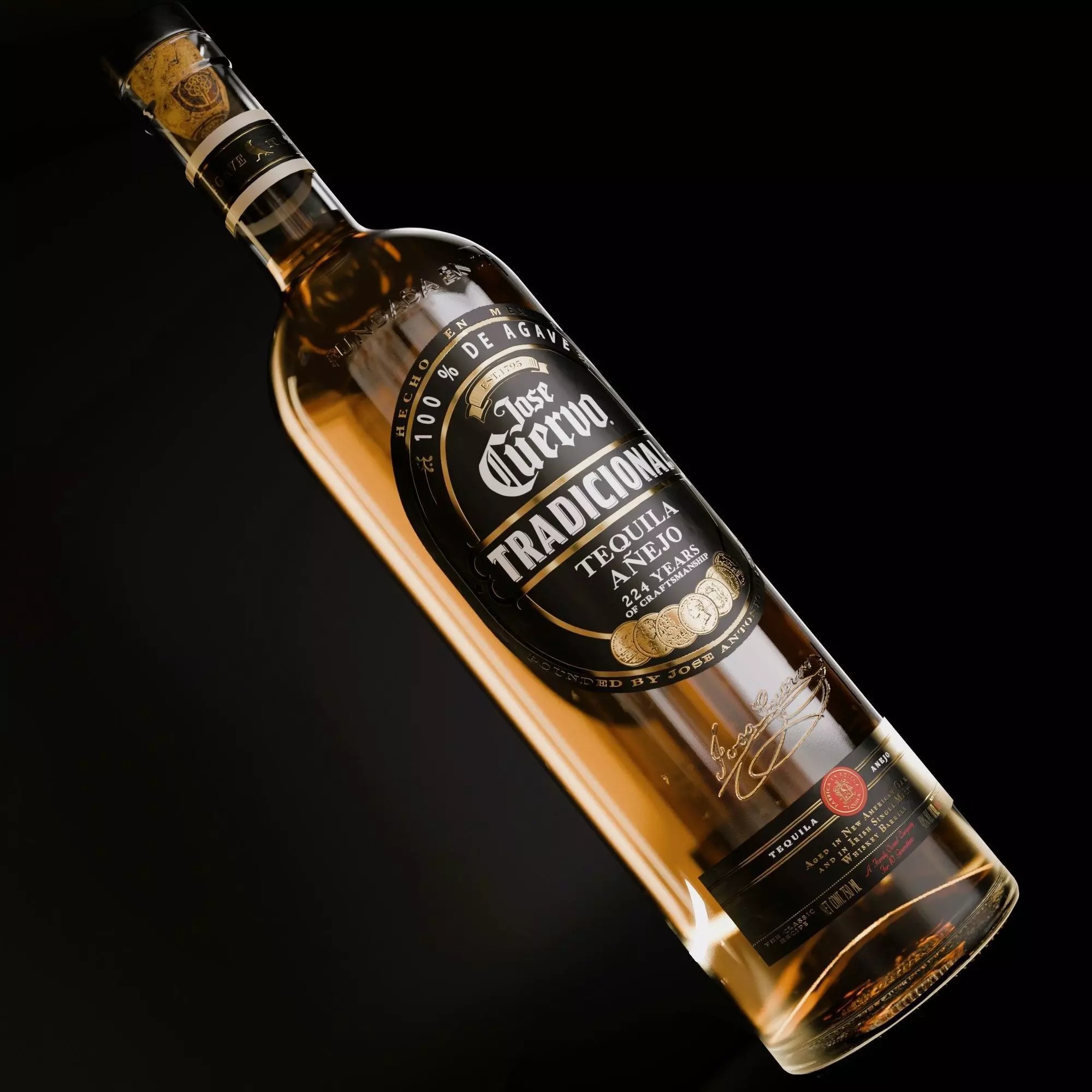 Jose Cuervo Alcohol Bottle - PBR Game-Ready 3D Model - View 5