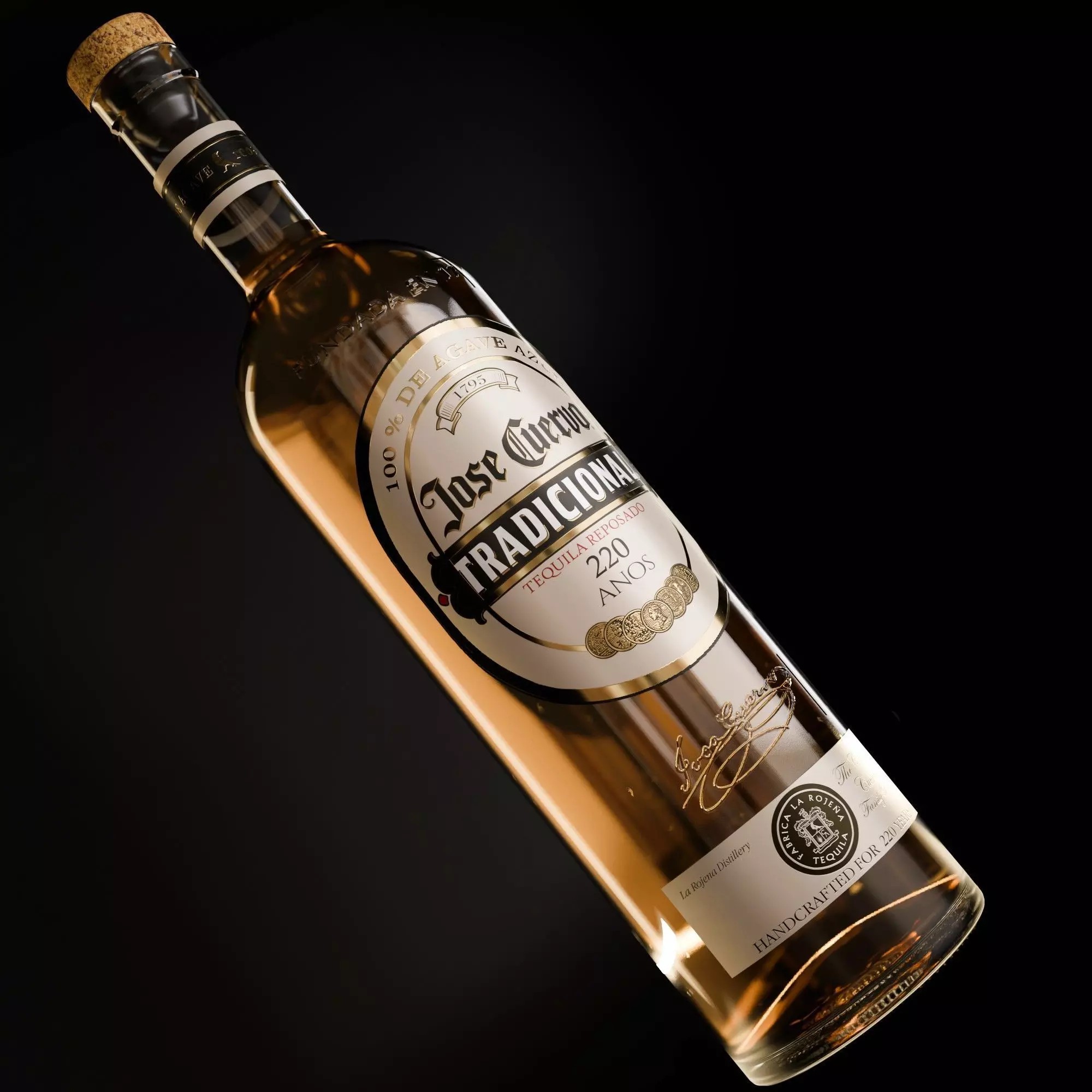 Jose Cuervo Alcohol Bottle - PBR Game-Ready 3D Model - View 6