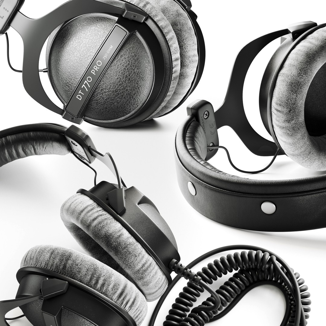 Musical Workspace 3D Model – Detailed Audio Electronics, FBX, OBJ - View 4