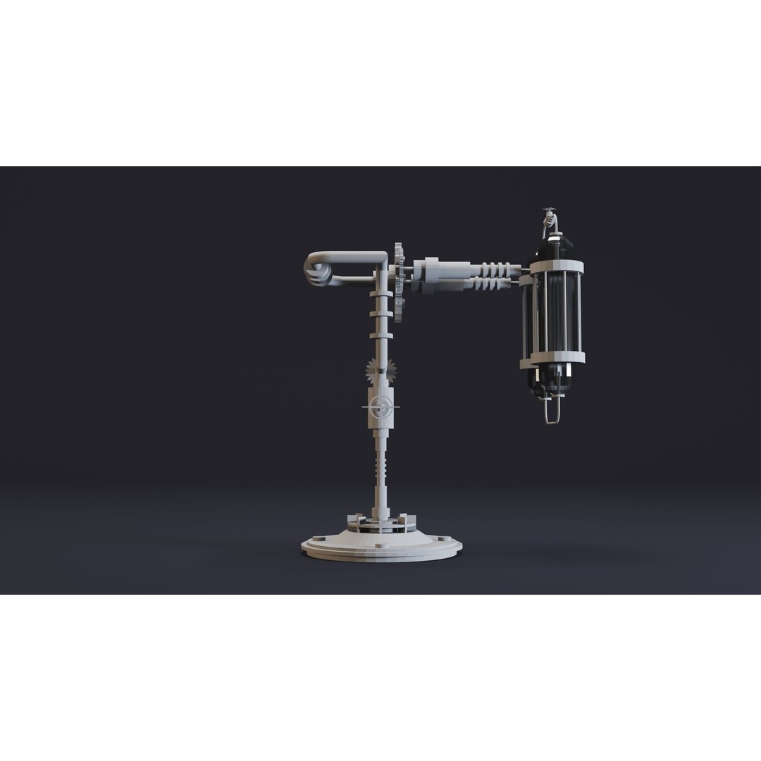 Steampunk Lamps 3D Model – High Detail Low-Poly Props, FBX & OBJ - View 11
