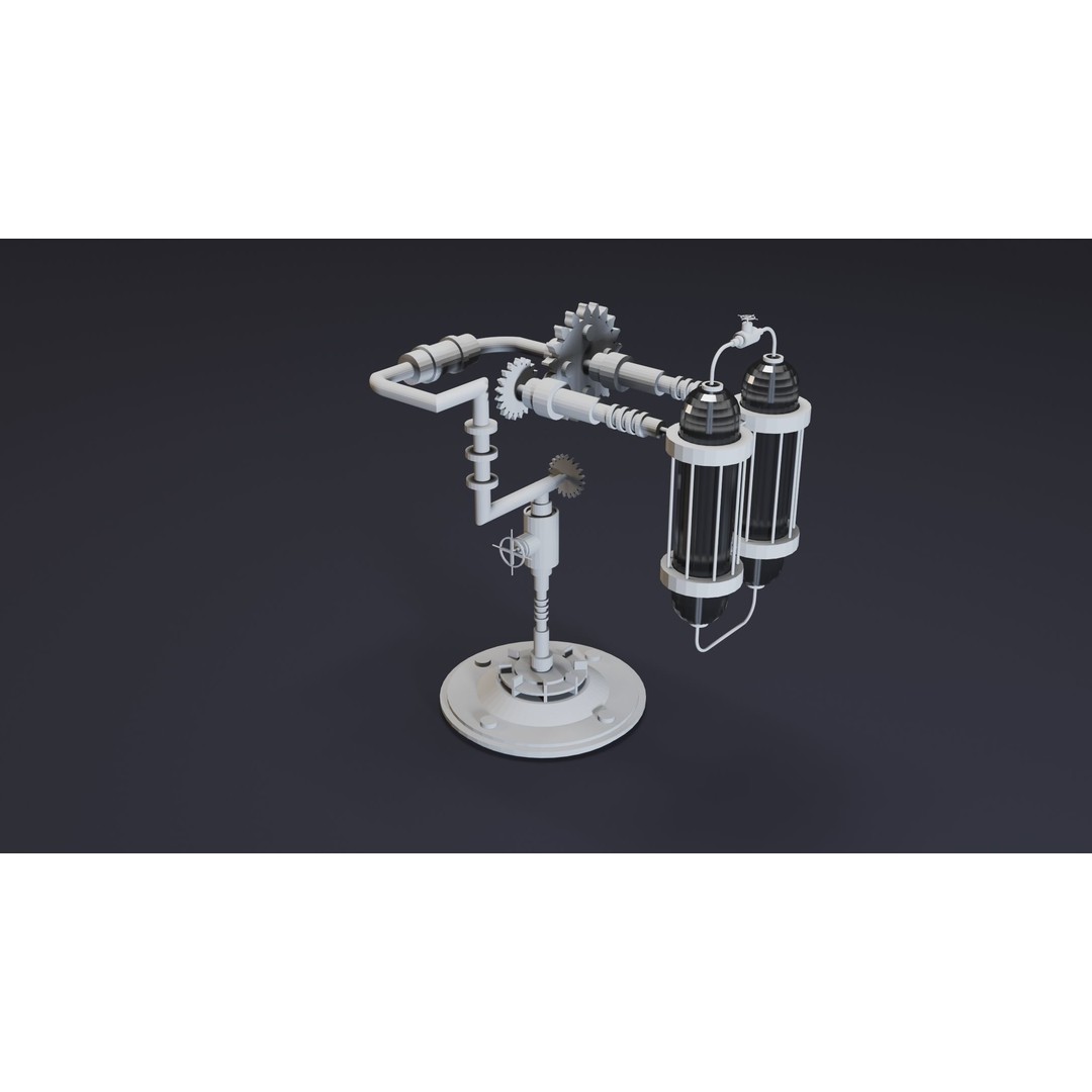 Steampunk Lamps 3D Model – High Detail Low-Poly Props, FBX & OBJ - View 12
