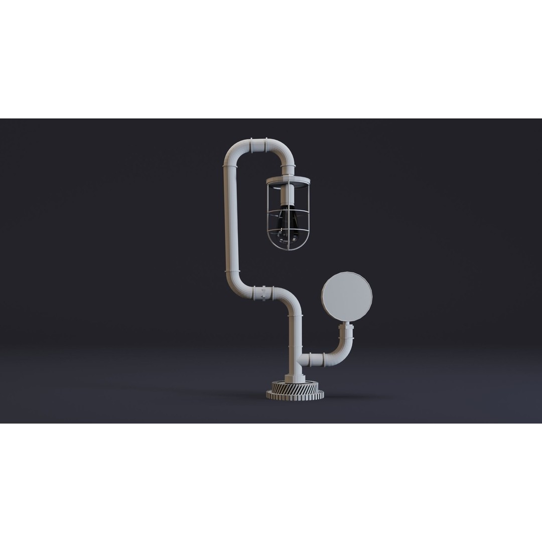 Steampunk Lamps 3D Model – High Detail Low-Poly Props, FBX & OBJ - View 13