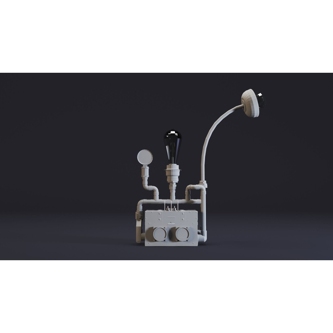 Steampunk Lamps 3D Model – High Detail Low-Poly Props, FBX & OBJ - View 15
