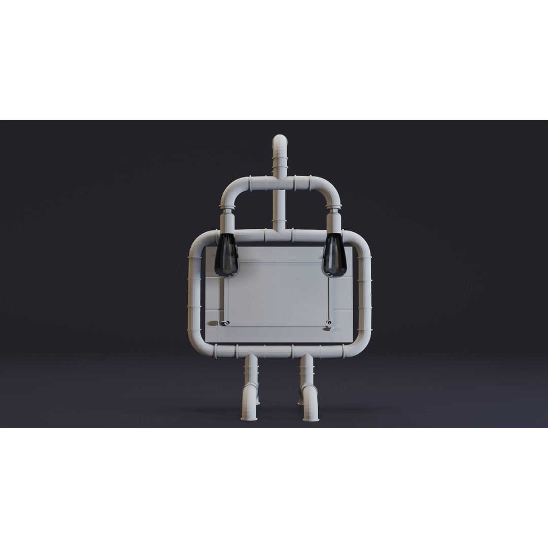 Steampunk Lamps 3D Model – High Detail Low-Poly Props, FBX & OBJ - View 7