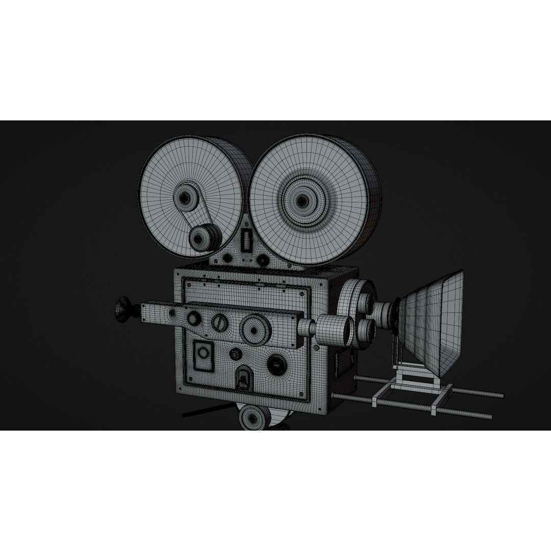 Classic Camera 3D Model – Photorealistic Vintage Design, FBX - View 12