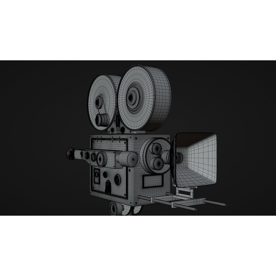 Classic Camera 3D Model – Photorealistic Vintage Design, FBX - View 14