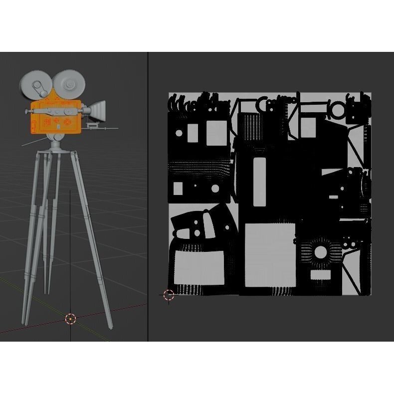 Classic Camera 3D Model – Photorealistic Vintage Design, FBX - View 19