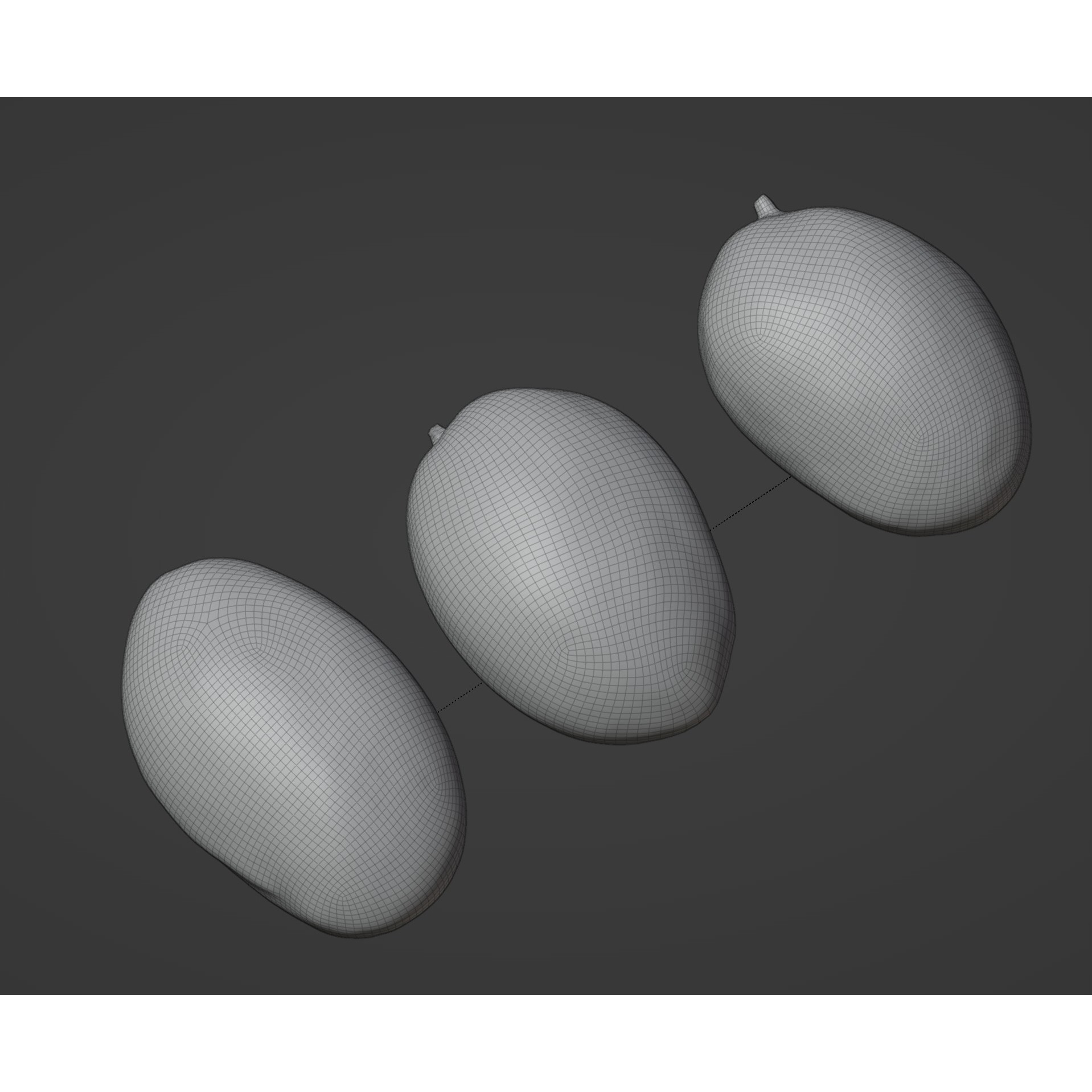 Mango Set 01 - Low-Poly Game-Ready 3D Model - View 10
