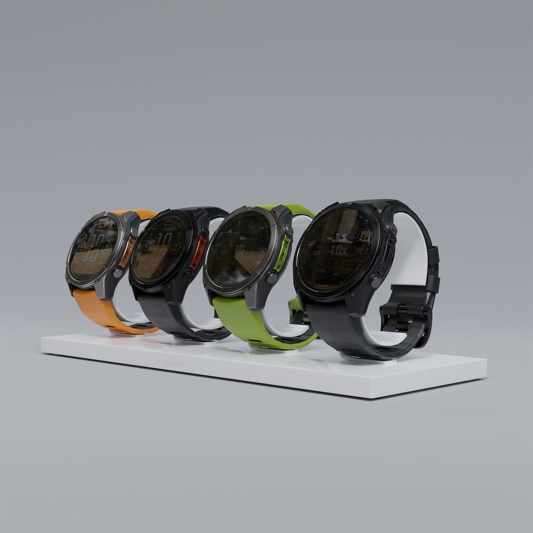 Garmin Fenix 8 3D Model – Smartwatch with Rigging & PBR Textures - View 4
