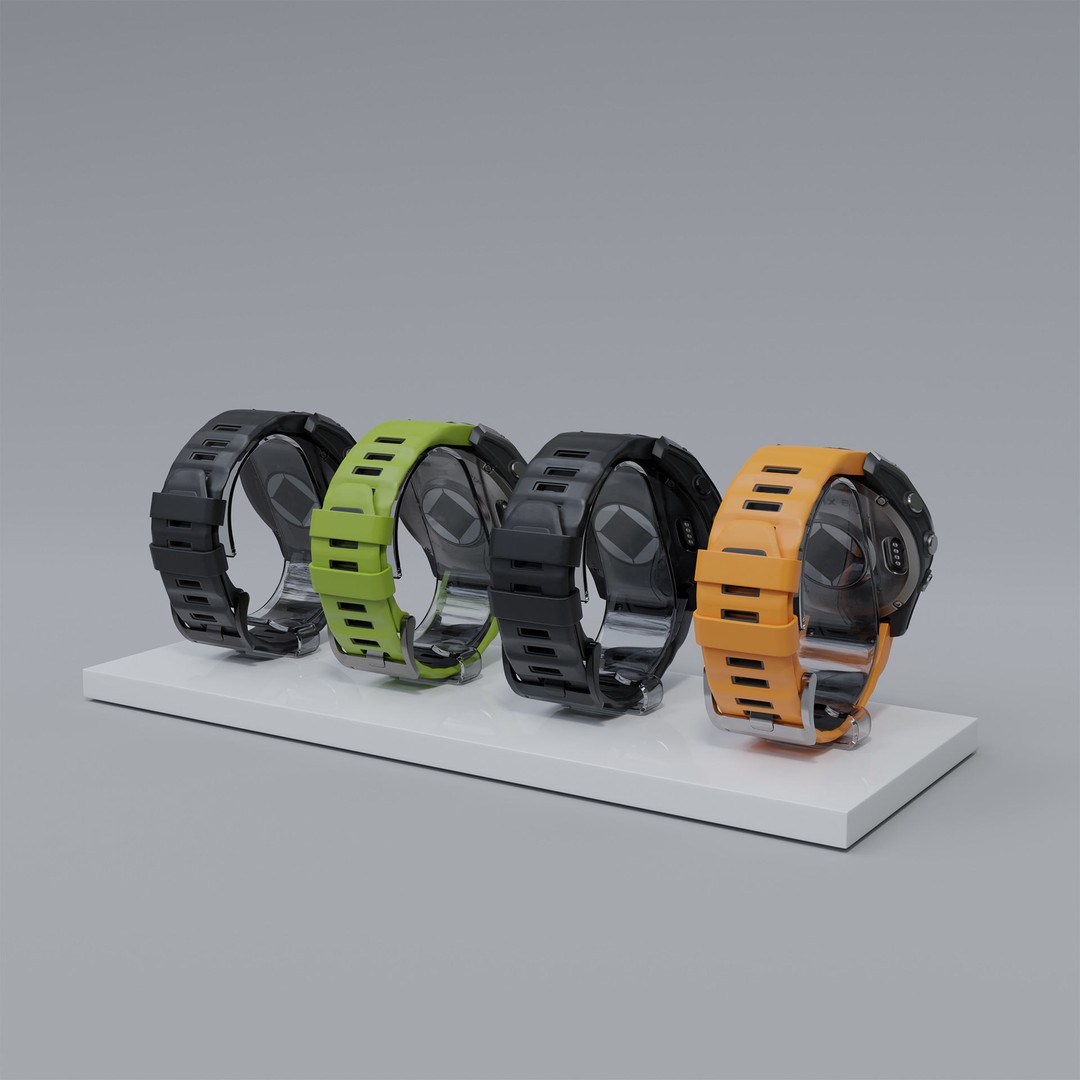 Garmin Fenix 8 3D Model – Smartwatch with Rigging & PBR Textures - View 5