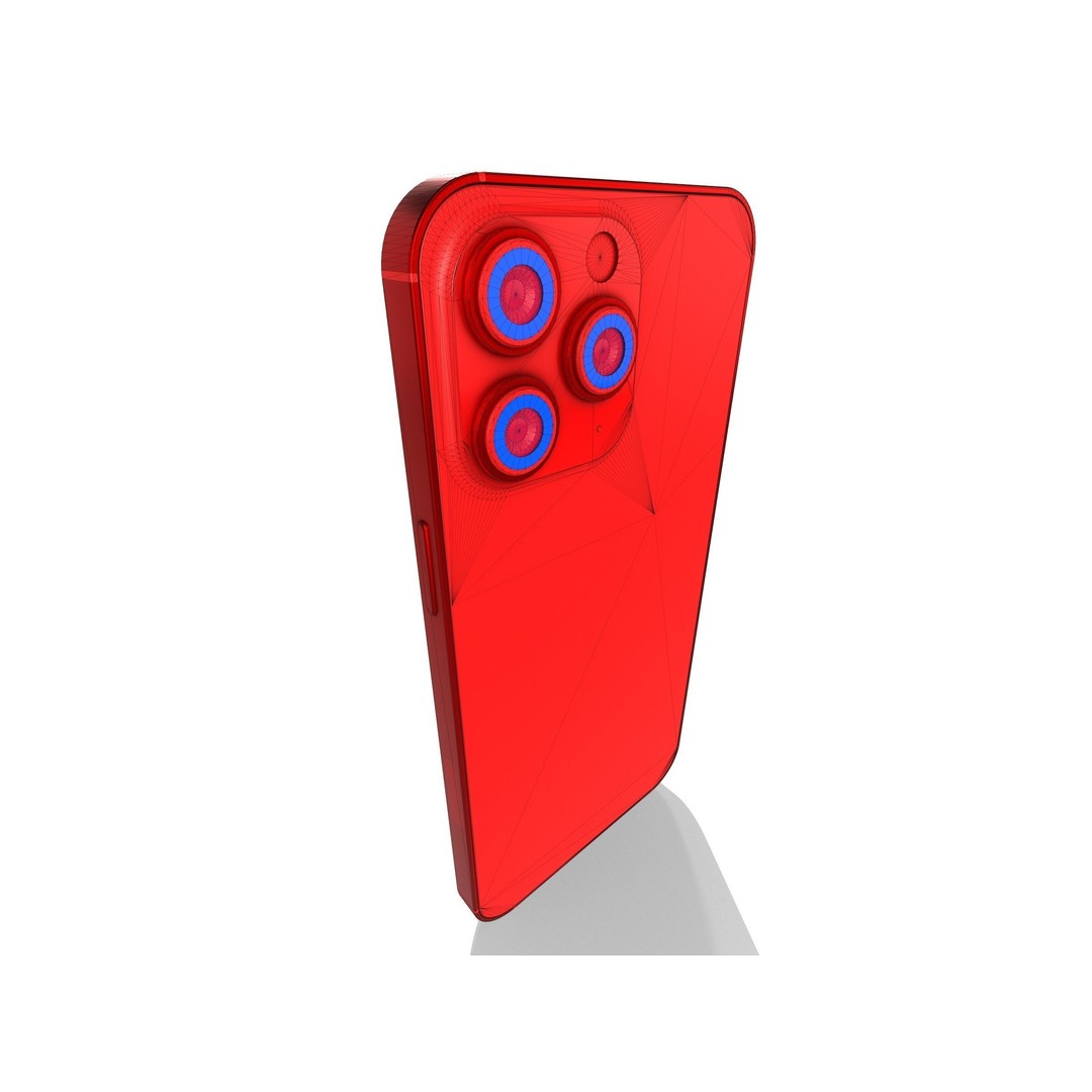 iPhone 14 Pro 3D Model – Low Poly Game Asset, PBR Textures, Blender - View 11