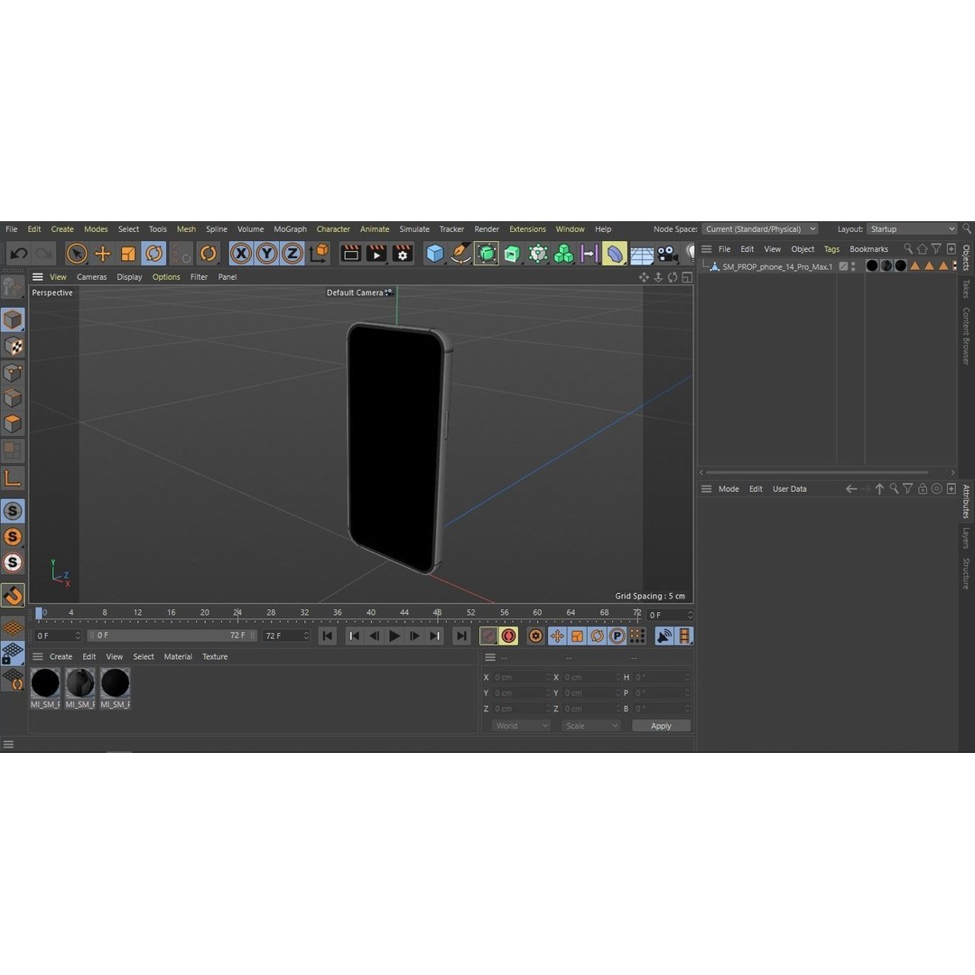 iPhone 14 Pro 3D Model – Low Poly Game Asset, PBR Textures, Blender - View 14