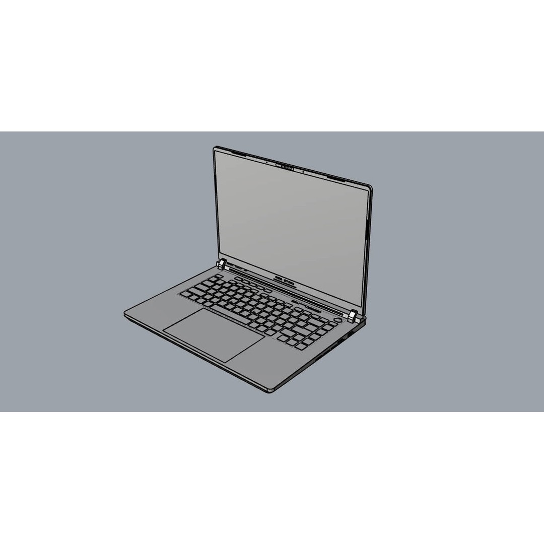 Asus Rog Strix SCAR 16 and 18 3D Model – High Poly Game Asset, FBX, OBJ - View 25