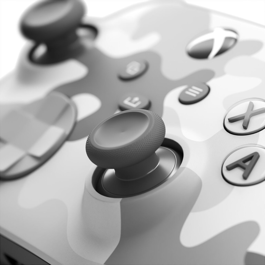 Xbox Series X/S Controller 3D Model – Arctic Camo Game Asset, FBX & OBJ - View 6