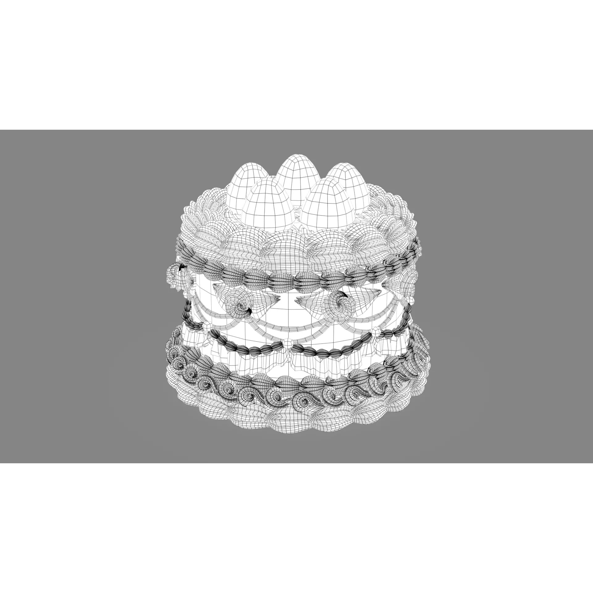 Strawberry Cake 2 - Stylized Strawberry Rose 3D Model - View 15