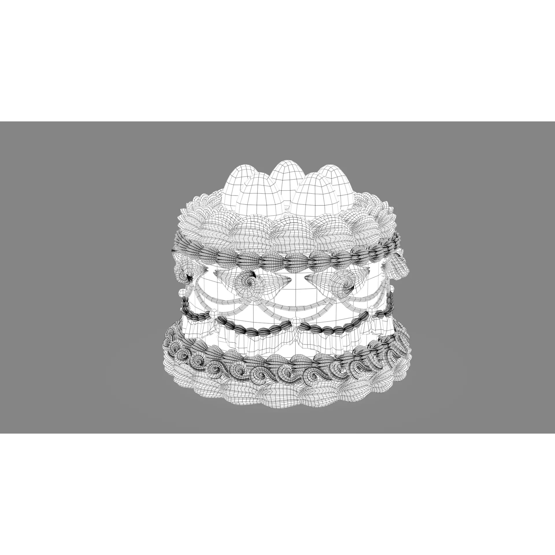 Strawberry Cake 2 - Stylized Strawberry Rose 3D Model - View 18