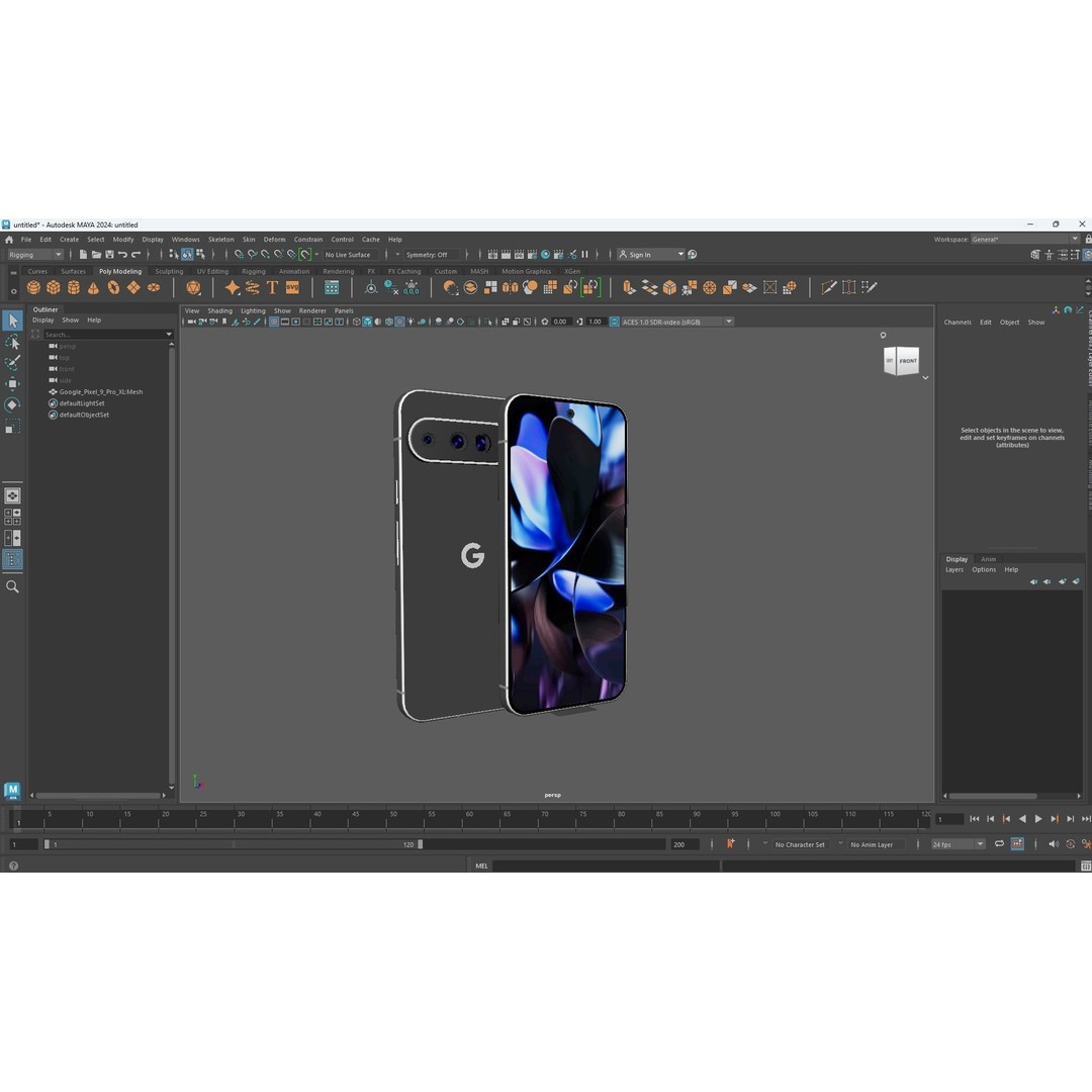 Google Pixel 9 Pro XL 3D Model – Low Poly Phone, PBR Textures, FBX