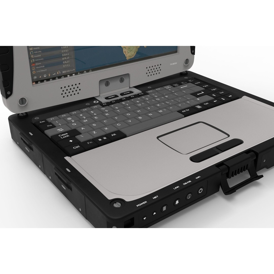 Military Rugged Notebook 3D Model – High Poly Photorealistic Asset, FBX, OBJ - View 16