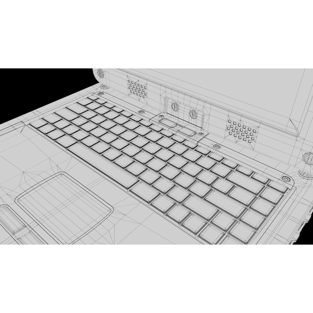 Military Rugged Notebook 3D Model – High Poly Photorealistic Asset, FBX, OBJ - View 28