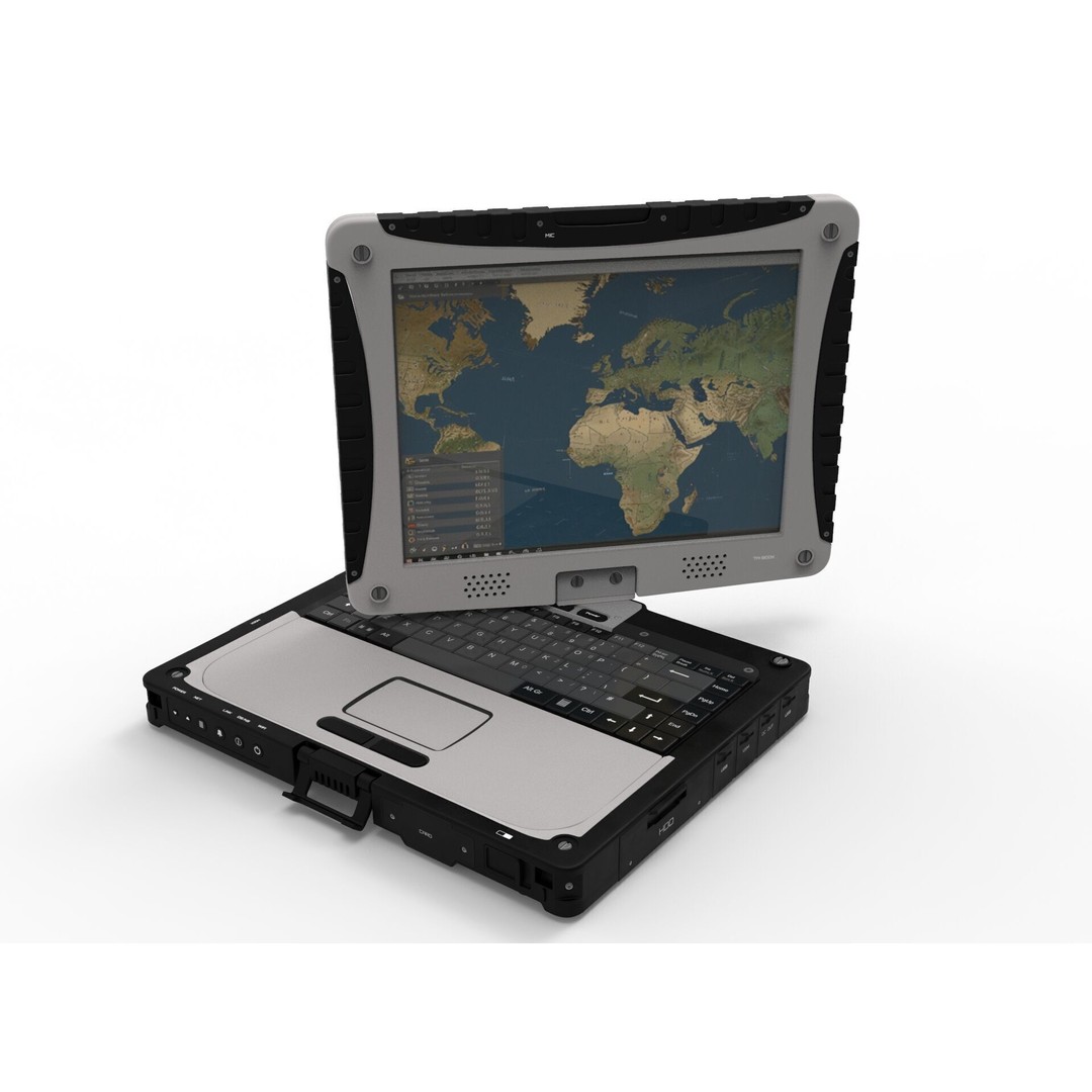 Military Rugged Notebook 3D Model – High Poly Photorealistic Asset, FBX, OBJ - View 9