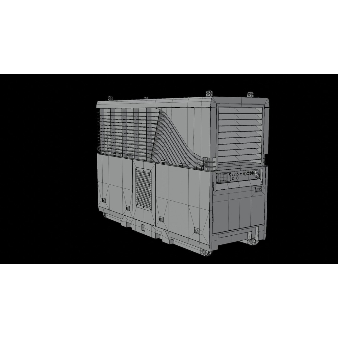 Hydrogen Genset 3D Model – High Poly PBR Asset, FBX & OBJ Formats