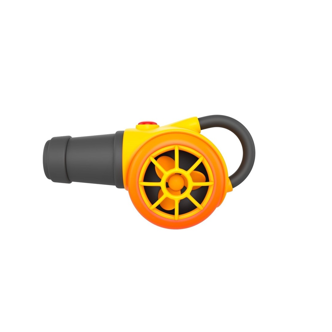 Leaf Blower 3D Model – Cartoon Prop, PBR Textures, FBX & OBJ - View 10