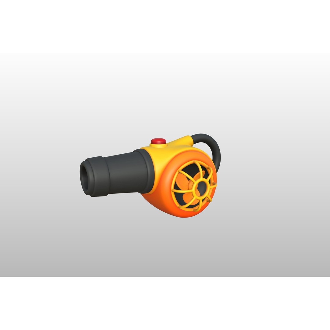 Leaf Blower 3D Model – Cartoon Prop, PBR Textures, FBX & OBJ - View 12