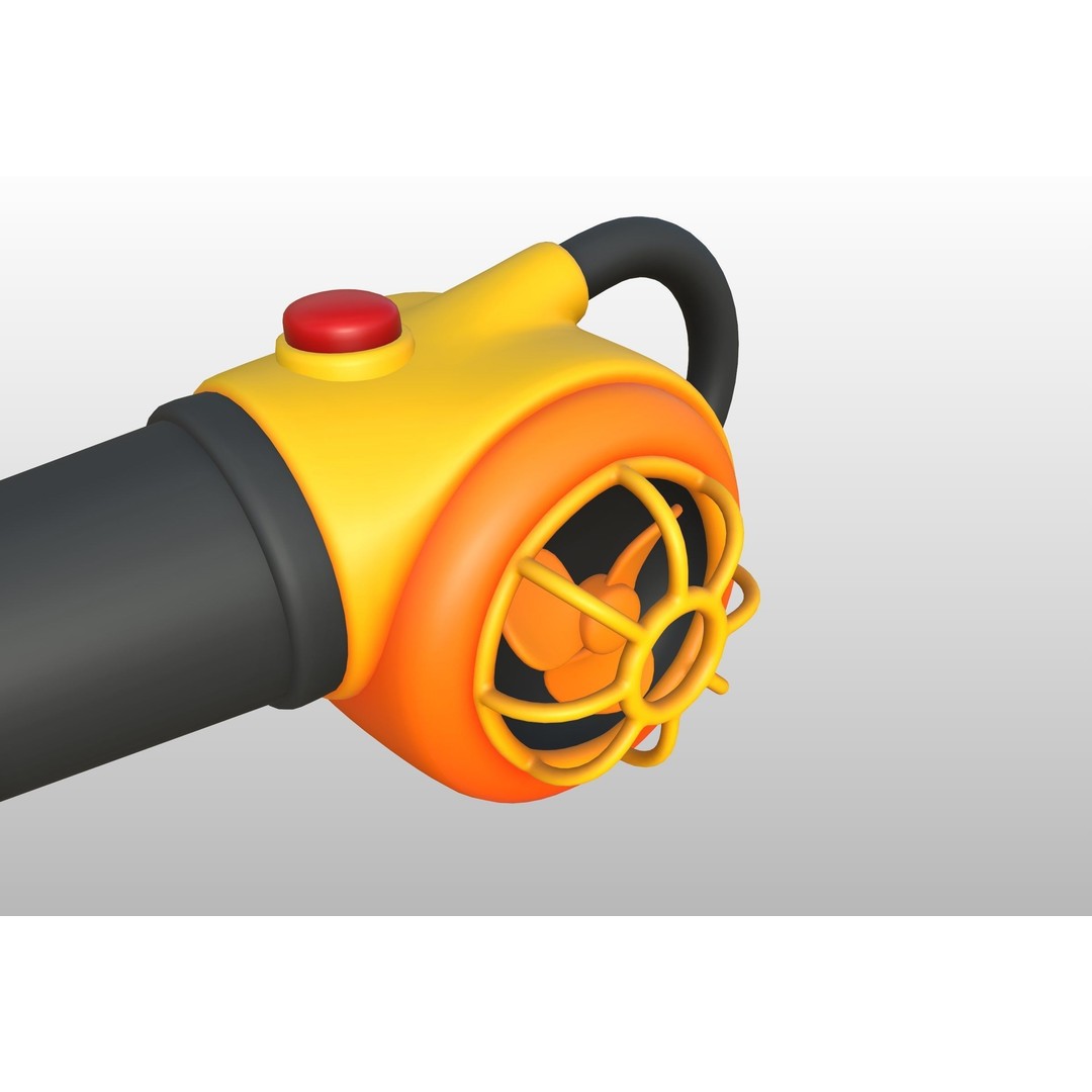 Leaf Blower 3D Model – Cartoon Prop, PBR Textures, FBX & OBJ - View 19
