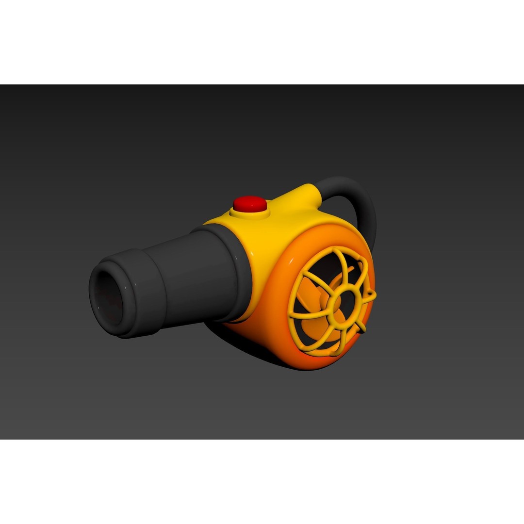 Leaf Blower 3D Model – Cartoon Prop, PBR Textures, FBX & OBJ - View 20