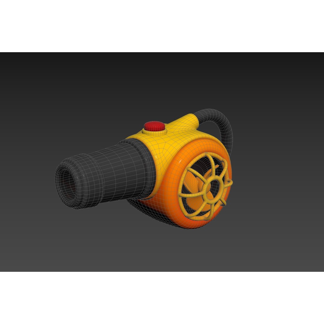 Leaf Blower 3D Model – Cartoon Prop, PBR Textures, FBX & OBJ - View 22