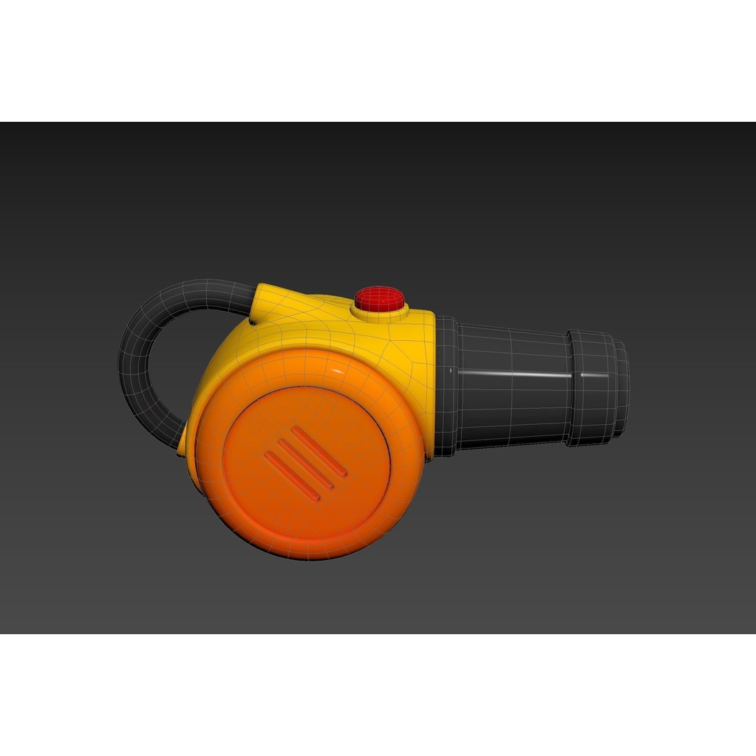Leaf Blower 3D Model – Cartoon Prop, PBR Textures, FBX & OBJ - View 25