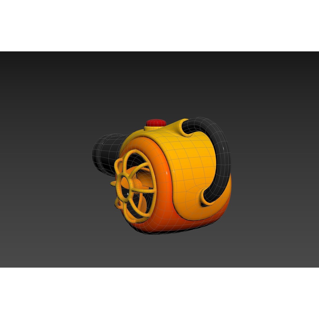 Leaf Blower 3D Model – Cartoon Prop, PBR Textures, FBX & OBJ - View 28