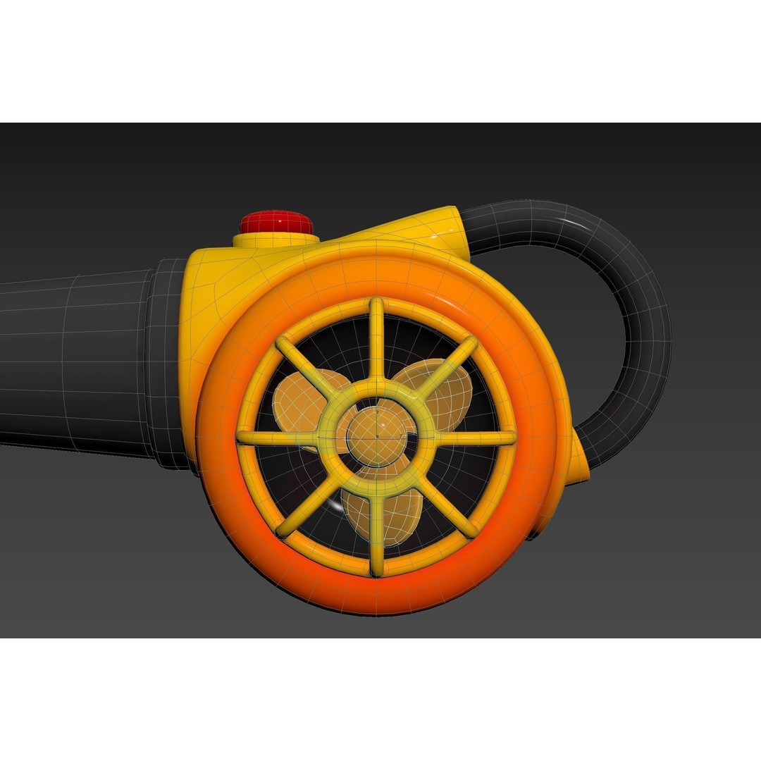 Leaf Blower 3D Model – Cartoon Prop, PBR Textures, FBX & OBJ - View 29