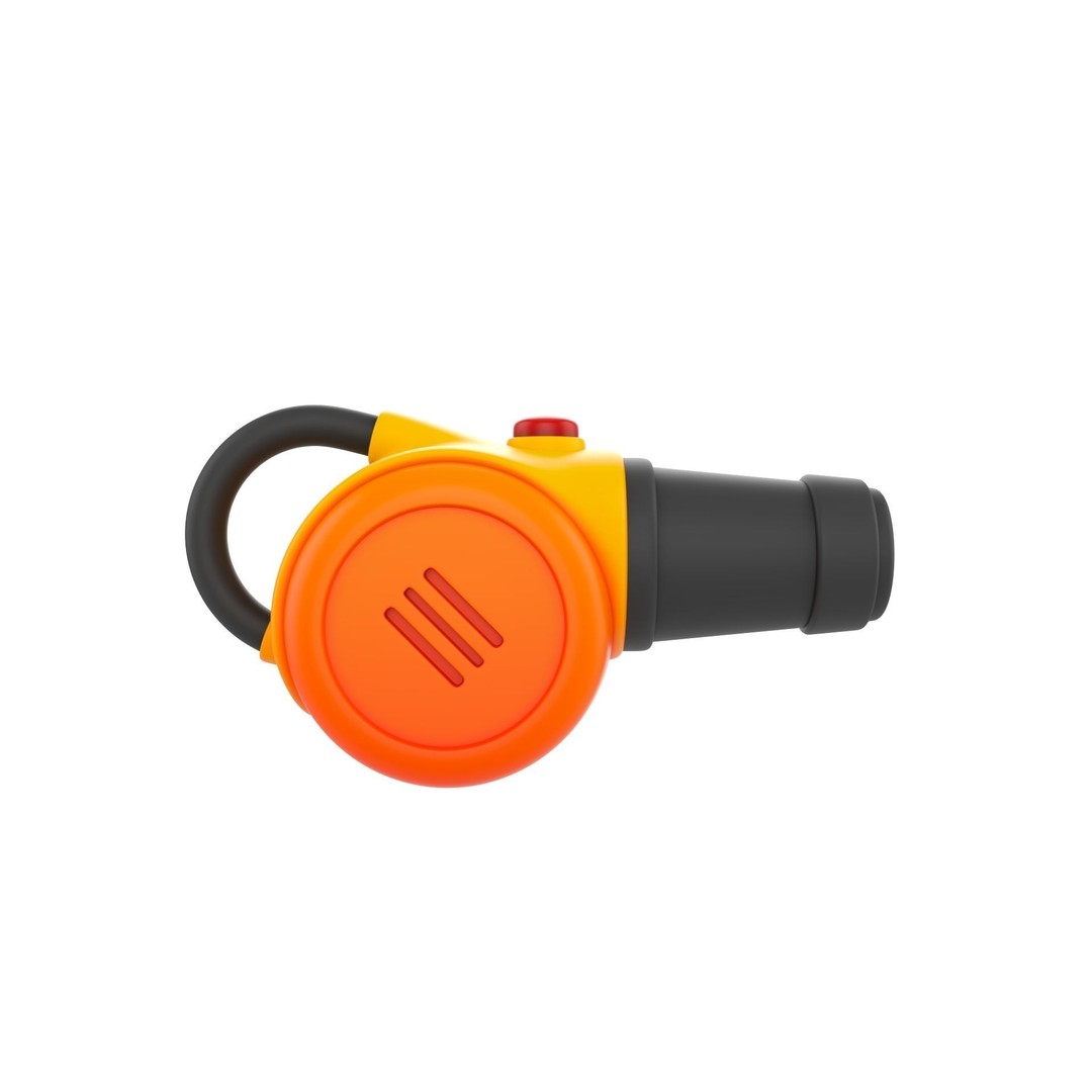 Leaf Blower 3D Model – Cartoon Prop, PBR Textures, FBX & OBJ - View 5