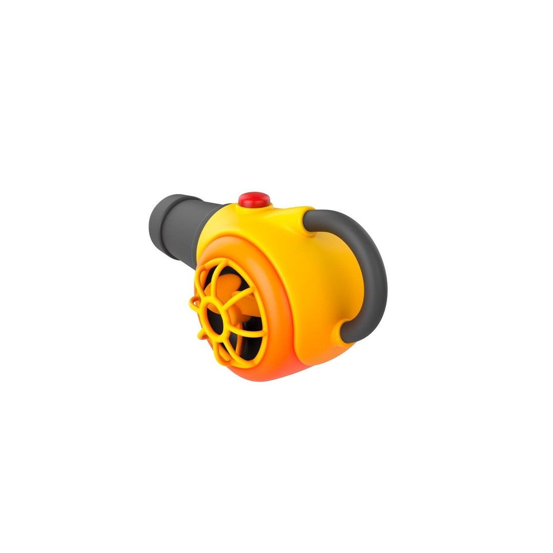 Leaf Blower 3D Model – Cartoon Prop, PBR Textures, FBX & OBJ - View 8
