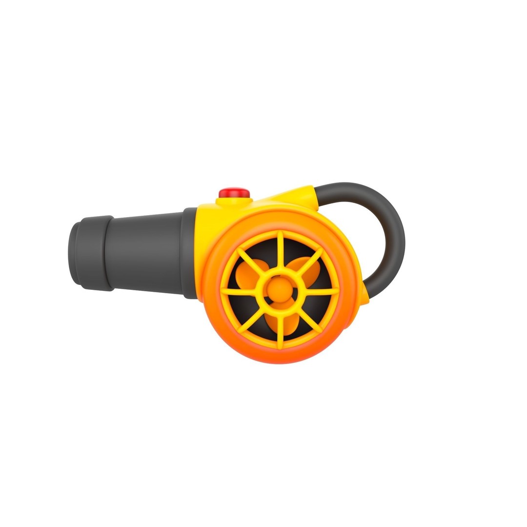 Leaf Blower 3D Model – Cartoon Prop, PBR Textures, FBX & OBJ - View 9