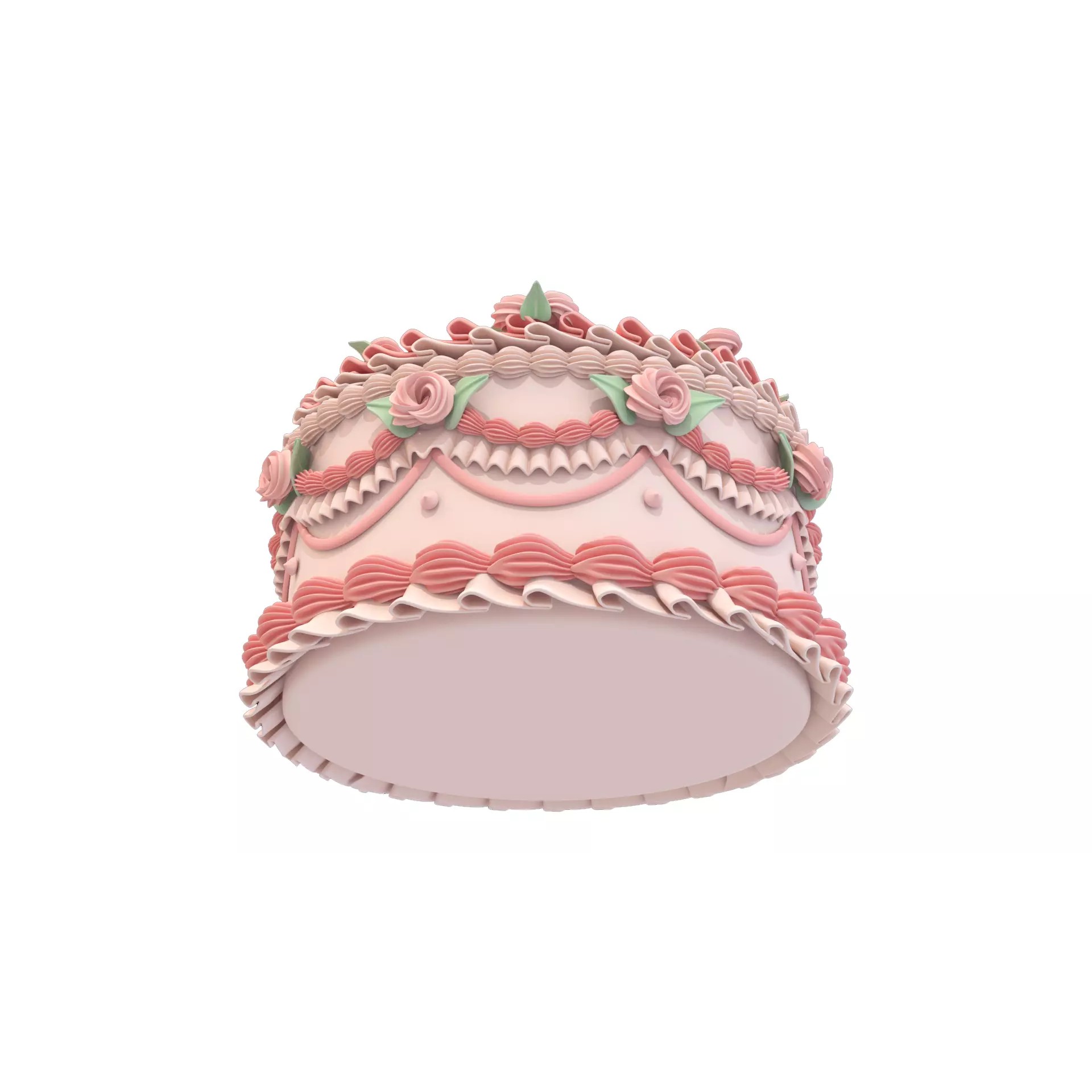 Rose Cake - Stylized Game-Ready 3D Model - View 10